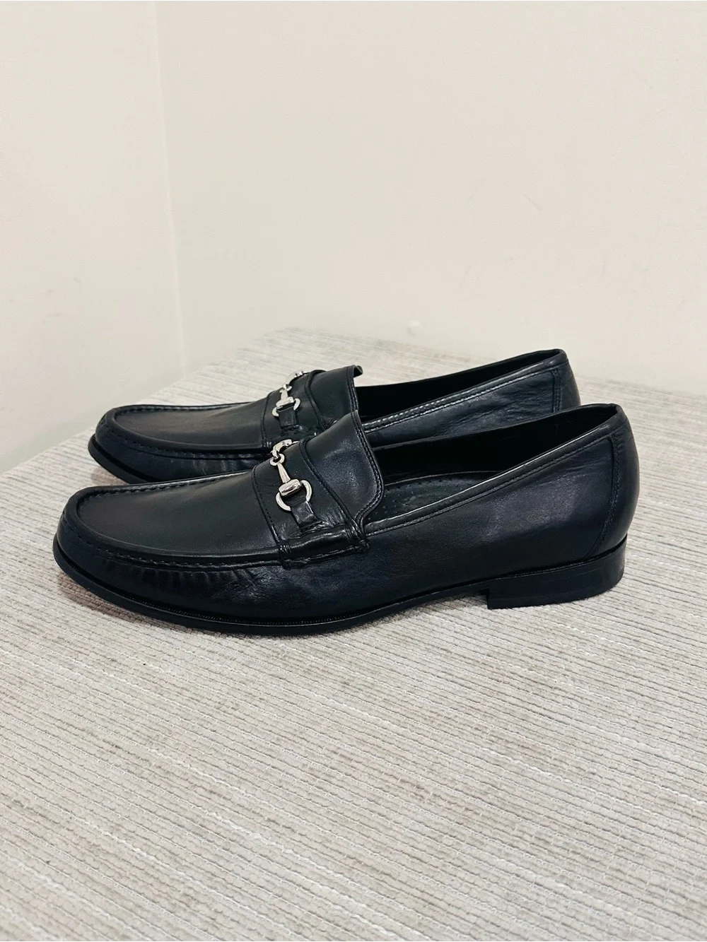 Cole Haan Mens Ascot II Loafer Size 12M Black Leather Bit Strap Moc Dress Shoe